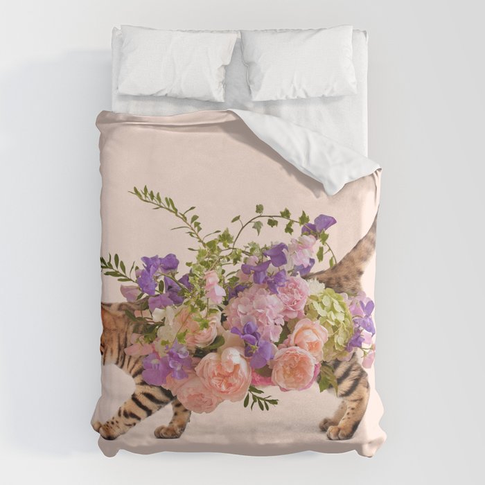 FLOWER CAT Duvet Cover Gallery Image 1