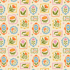 Colorful retro flower art frame art pattern Coffee Mug Gallery Image 2