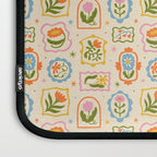 Colorful retro flower art frame art pattern Laptop Sleeve Gallery Image 3