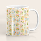 Colorful retro flower art frame art pattern Coffee Mug Gallery Image 1