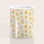 Colorful retro flower art frame art pattern Coffee Mug Gallery Image 4