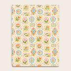 Colorful retro flower art frame art pattern Notebook Gallery Image 4