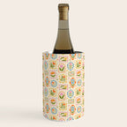 Colorful retro flower art frame art pattern Wine Chiller Gallery Image 2