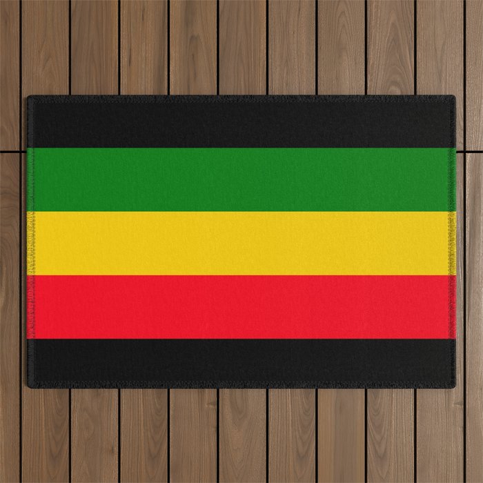 Rastafarian Colors Outdoor Rug Gallery Image 1