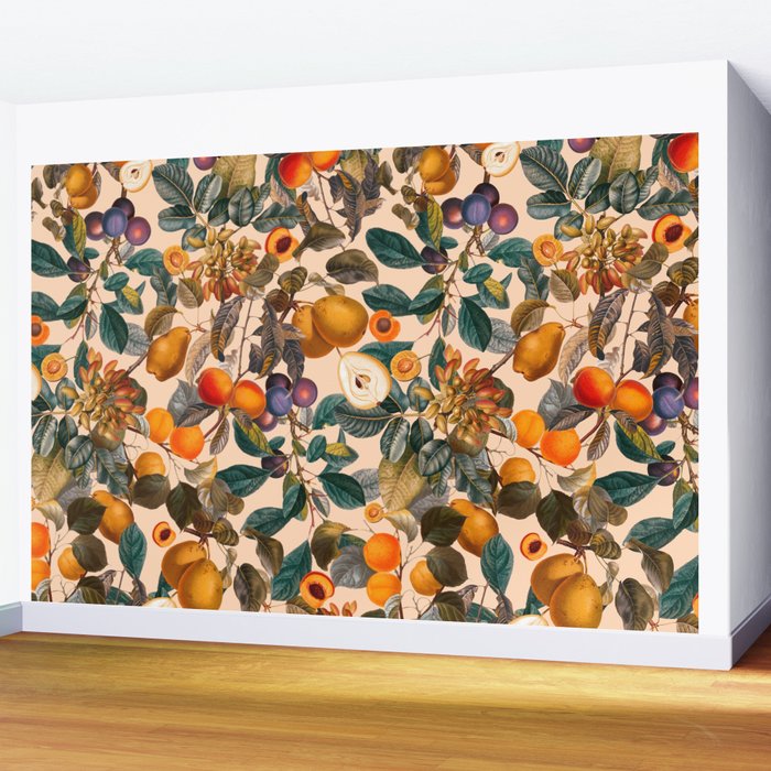 Vintage Fruit Pattern IX Wall Mural Gallery Image 2