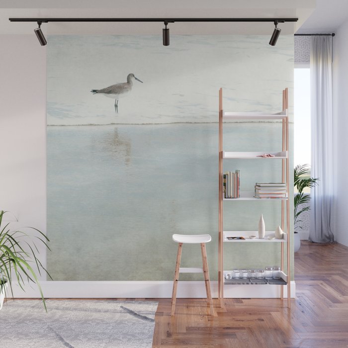 Reflecting Sandpiper Wall Mural