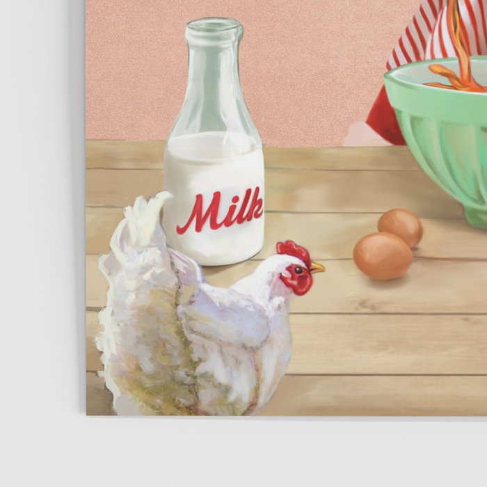 A Little Splash Of Bourbon Cool Retro Pinup Cooking Art Poster Gallery Image 3