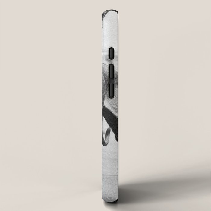 The Happiness of Little Girls and Great Danes black and white photograph iPhone Case Gallery Image 2