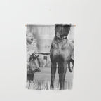 The Happiness of Little Girls and Great Danes black and white photograph Wall Hanging Gallery Image 1