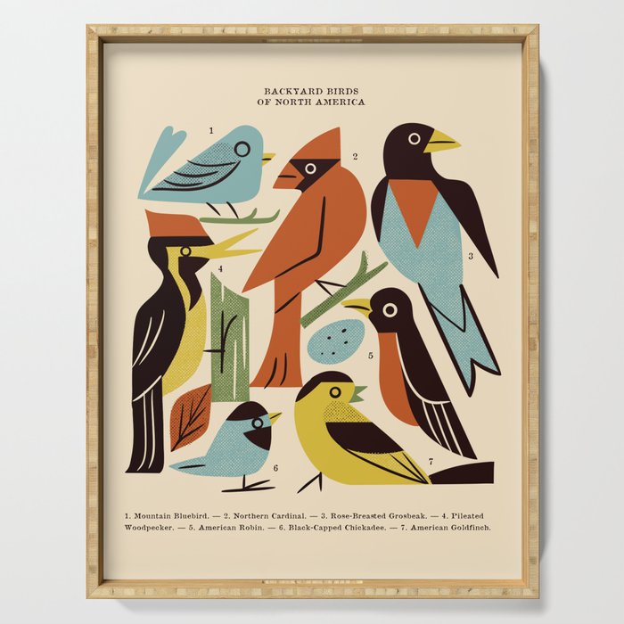 Backyard Birds Guide Serving Tray Gallery Image 1
