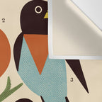 Backyard Birds Guide Wall Tapestry Gallery Image 3