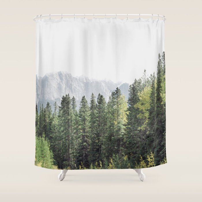 Treeline - Nature and Landscape Photography Shower Curtain Gallery Image 1
