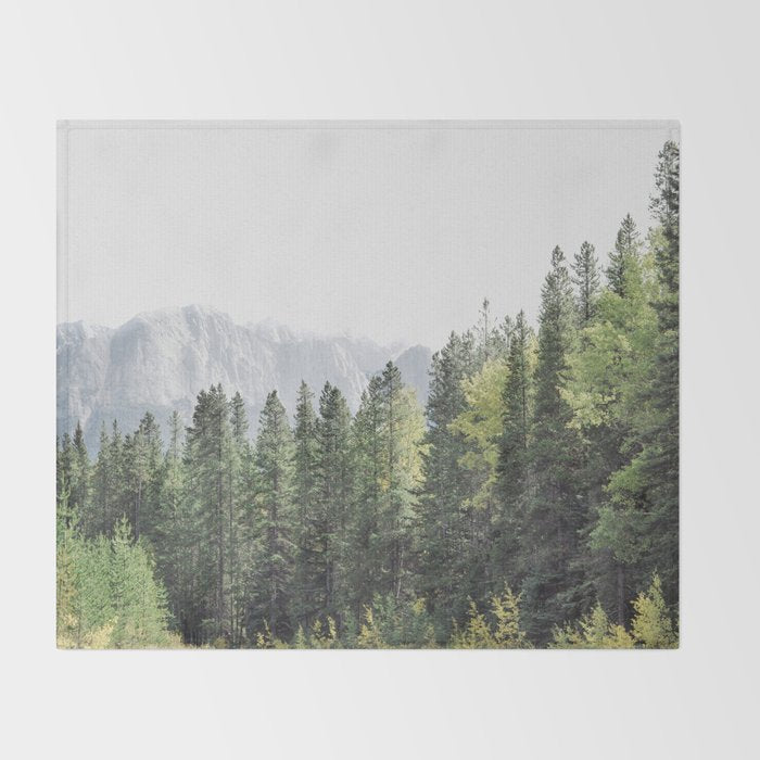 Treeline - Nature and Landscape Photography Throw Blanket Gallery Image 2