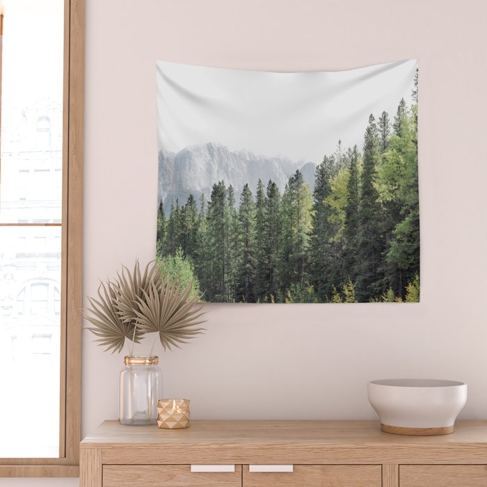 Treeline - Nature and Landscape Photography Wall Tapestry Gallery Image 2