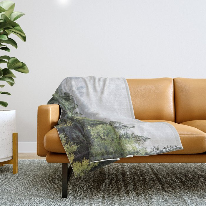 Treeline - Nature and Landscape Photography Throw Blanket Gallery Image 1