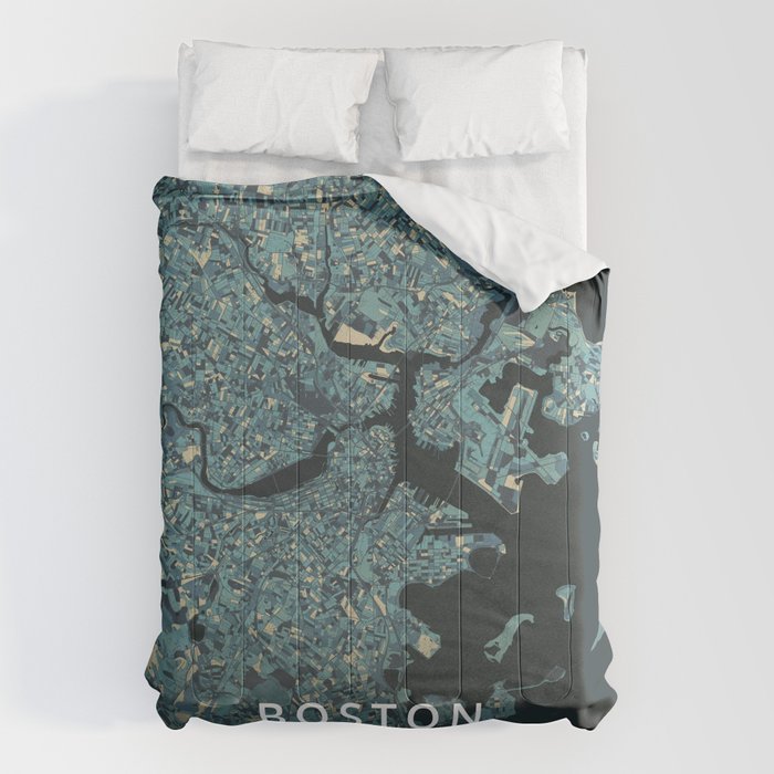 Boston, United States - Cream Blue Comforter Gallery Image 6