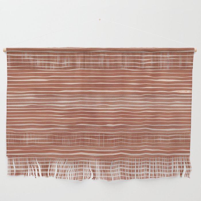 Nomad Terracotta Stripes Wall Hanging Gallery Image 1