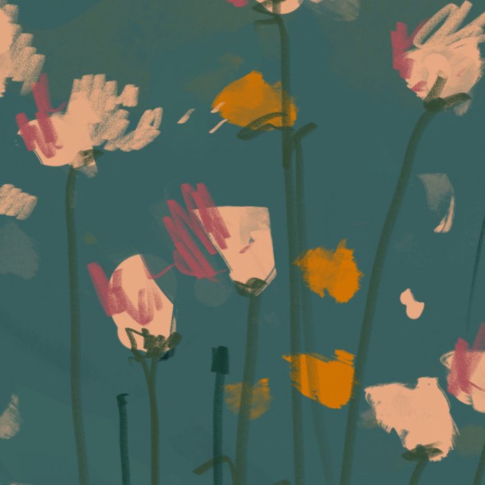 Pastel Floral on Emerald Green Coffee Mug Gallery Image 2