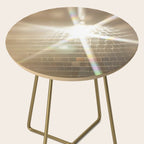 Golden Disco Ball 70s Festive Sparkle Glow Photography Side Table Gallery Image 2