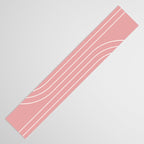 Minimal Line Curvature X Pink Mid Century Modern Arch Abstract Table Runner Gallery Image 3