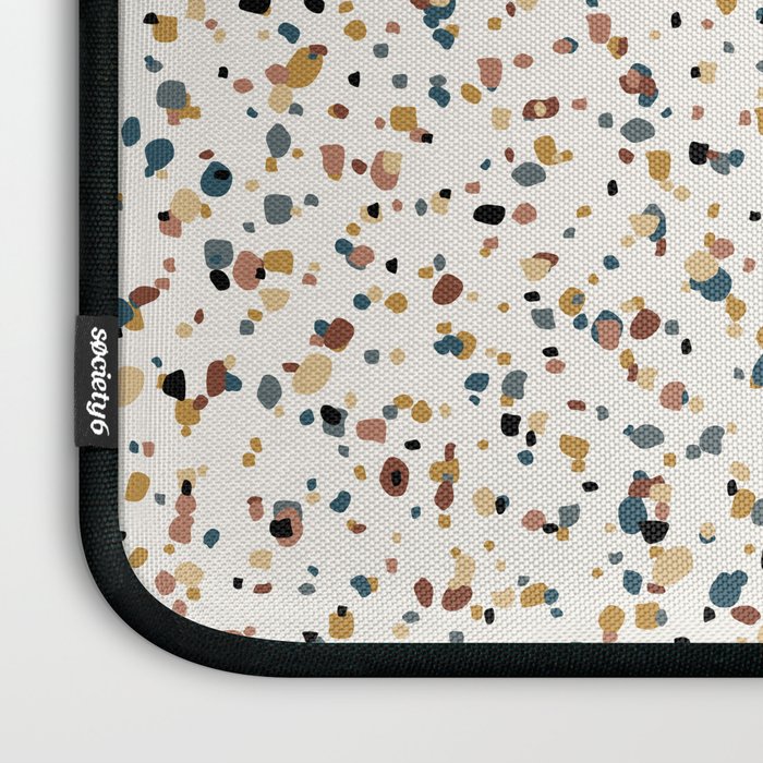 Festive Speckled Dot Pattern - Natural Neutral Boho Laptop Sleeve Gallery Image 3