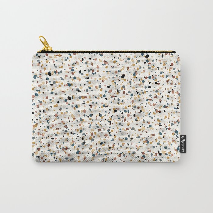 Festive Speckled Dot Pattern - Natural Neutral Boho Carry All Pouch Gallery Image 1