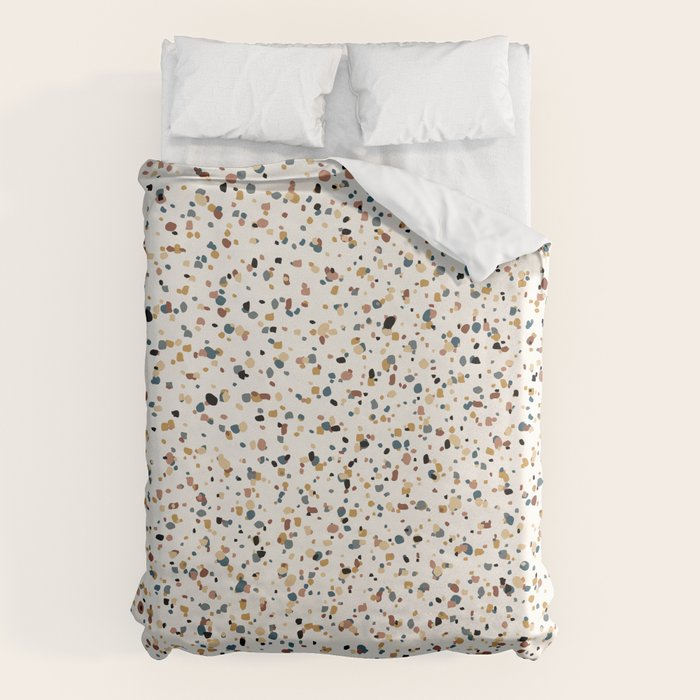 Festive Speckled Dot Pattern - Natural Neutral Boho Duvet Cover Gallery Image 1