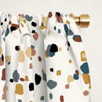 Festive Speckled Dot Pattern - Natural Neutral Boho Window Curtain Gallery Image 2