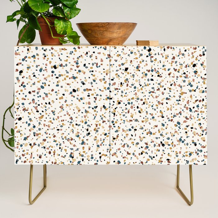 Festive Speckled Dot Pattern - Natural Neutral Boho Credenza Gallery Image 1