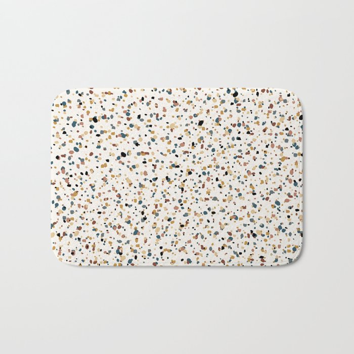 Festive Speckled Dot Pattern - Natural Neutral Boho Bath Mat Gallery Image 1