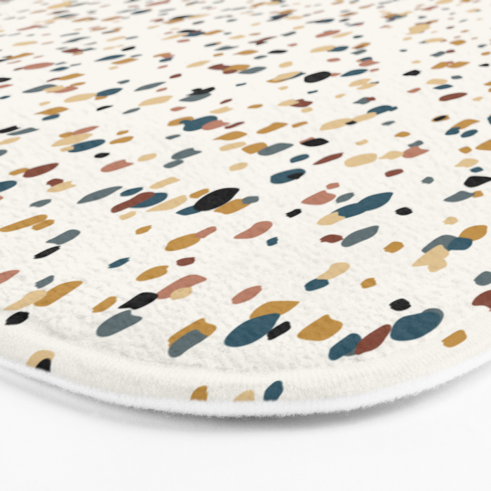 Festive Speckled Dot Pattern - Natural Neutral Boho Bath Mat Gallery Image 3