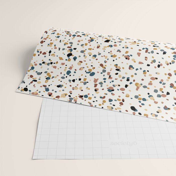 Festive Speckled Dot Pattern - Natural Neutral Boho Wrapping Paper Gallery Image 2
