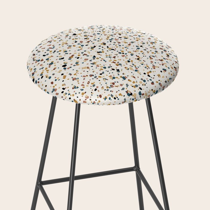 Festive Speckled Dot Pattern - Natural Neutral Boho Stool Gallery Image 2