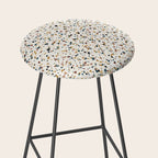 Festive Speckled Dot Pattern - Natural Neutral Boho Stool Gallery Image 2