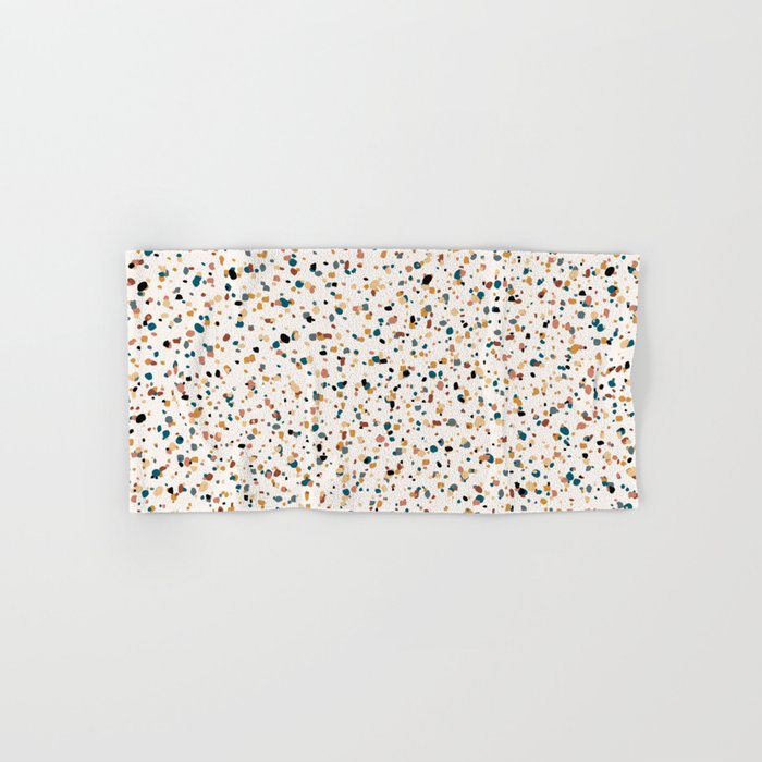 Festive Speckled Dot Pattern - Natural Neutral Boho Bath Towel Gallery Image 1