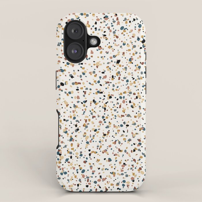 Festive Speckled Dot Pattern - Natural Neutral Boho iPhone Case Gallery Image 1