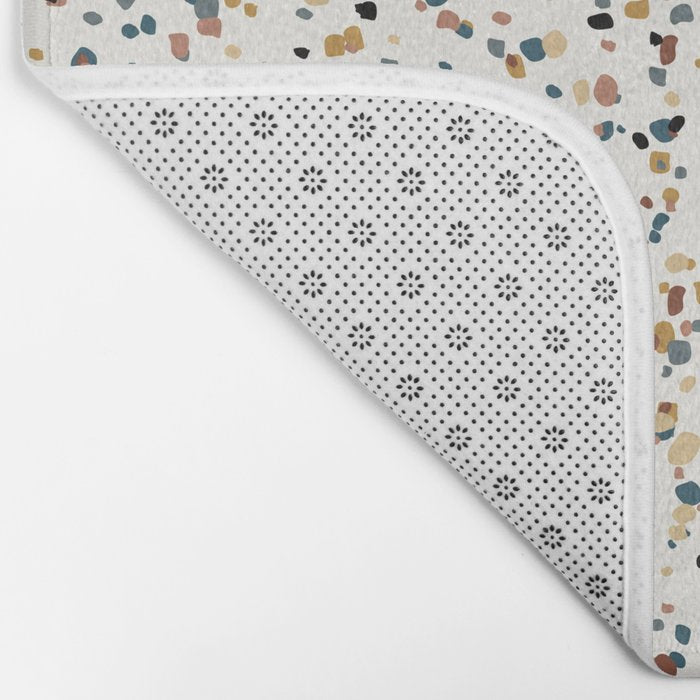 Festive Speckled Dot Pattern - Natural Neutral Boho Bath Mat Gallery Image 2