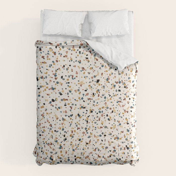 Festive Speckled Dot Pattern - Natural Neutral Boho Comforter Gallery Image 6