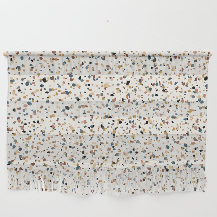 Festive Speckled Dot Pattern - Natural Neutral Boho Wall Hanging Gallery Image 1