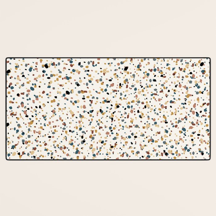 Festive Speckled Dot Pattern - Natural Neutral Boho Desk Mat Gallery Image 3