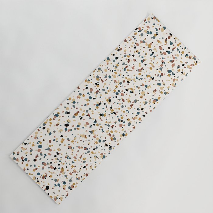 Festive Speckled Dot Pattern - Natural Neutral Boho Yoga Mat Gallery Image 1