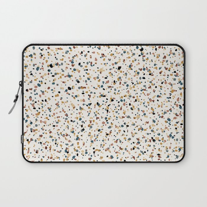 Festive Speckled Dot Pattern - Natural Neutral Boho Laptop Sleeve Gallery Image 1