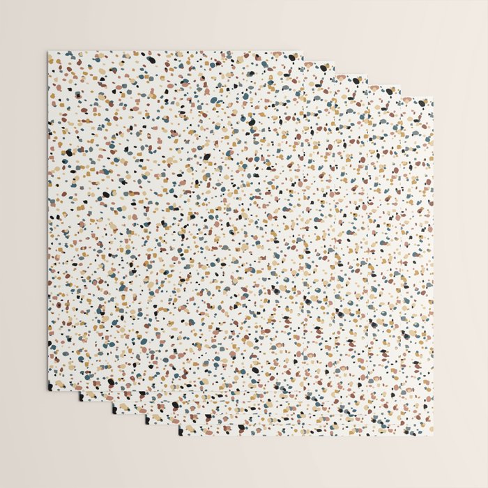 Festive Speckled Dot Pattern - Natural Neutral Boho Wrapping Paper Gallery Image 3