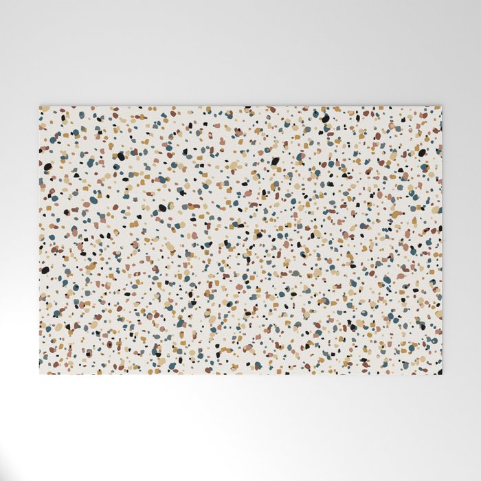 Festive Speckled Dot Pattern - Natural Neutral Boho Welcome Mat Gallery Image 1