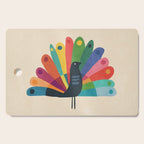 Whimsical Peacok Cutting Board Gallery Image 1