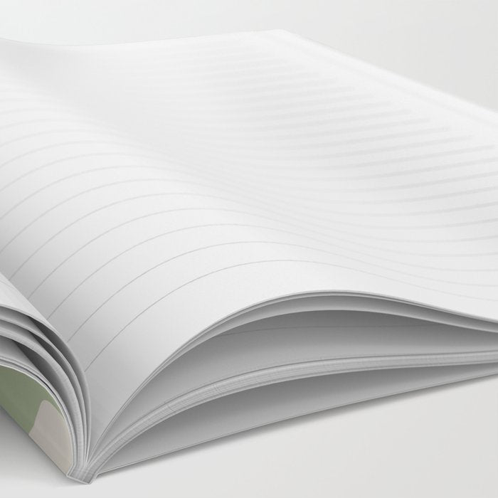 Liquid Swirl Abstract Pattern in Almond and Sage Green Notebook Gallery Image 2