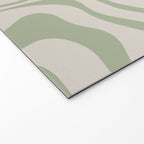 Liquid Swirl Abstract Pattern in Almond and Sage Green Welcome Mat Gallery Image 2
