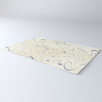 White and dark blue mystical starry night Rug Gallery Image 3