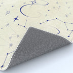 White and dark blue mystical starry night Rug Gallery Image 4