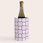 Retro Daisy Flower Checker in Purple Wine Chiller Gallery Image 2